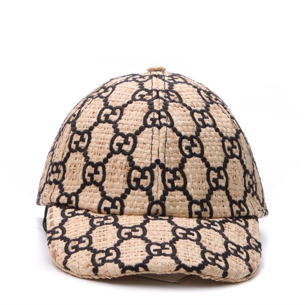 Raffia authentic Gucci baseball cap small 56CM
